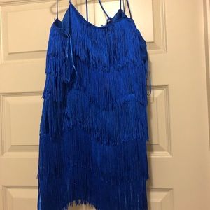 Blue Zara cocktail dress